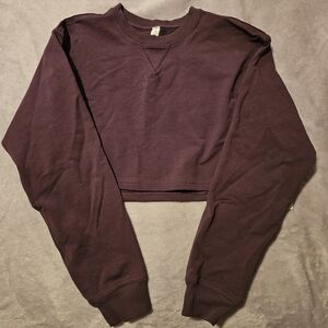 lululemon athletica Women's All Yours Cropped Crew Purple Sweater